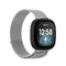 For Fitbit Versa 3 Milanese Watch Band, Size:L 230mm(Silver)
