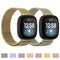 For Fitbit Versa 3 Milanese Watch Band, Size:L 230mm(Gold)