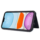 PU + TPU + PC Shockproof Back Cover Case with Card Slot & Holder For iPhone 12 mini(Blue)