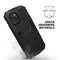 R-JUST Shockproof Waterproof Dust-proof Metal + Silicone Protective Case with Holder For iPhone 12 Pro Max(Black)