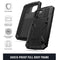 R-JUST Shockproof Waterproof Dust-proof Metal + Silicone Protective Case with Holder For iPhone 12 Pro Max(Black)