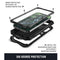 R-JUST Shockproof Waterproof Dust-proof Metal + Silicone Protective Case with Holder For iPhone 12 Pro Max(Black)
