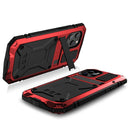 R-JUST Shockproof Waterproof Dust-proof Metal + Silicone Protective Case with Holder For iPhone 12 Pro Max(Red)