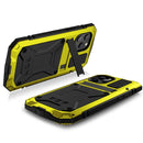 R-JUST Shockproof Waterproof Dust-proof Metal + Silicone Protective Case with Holder For iPhone 12 Pro Max(Yellow)