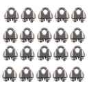 20 PCS M10 Stainless Steel 304 Wire Rope Cable Clip Clamp