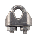 40 PCS M2 304 Stainless Steel Wire Rope Cable Clip Clamp with Thimble Triangle Ring