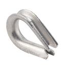 40 PCS M3 304 Stainless Steel Wire Rope Cable Clip Clamp with Thimble Triangle Ring