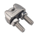 40 PCS M3 304 Stainless Steel Wire Rope Cable Clip Clamp with Thimble Triangle Ring