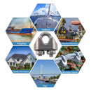 30 PCS M4 304 Stainless Steel Wire Rope Cable Clip Clamp with Thimble Triangle Ring