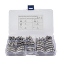 40 PCS M5 304 Stainless Steel Wire Rope Cable Clip Clamp with Thimble Triangle Ring