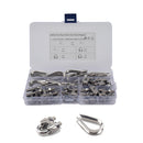 30 PCS M6 304 Stainless Steel Wire Rope Cable Clip Clamp with Thimble Triangle Ring