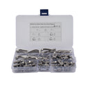 30 PCS M6 304 Stainless Steel Wire Rope Cable Clip Clamp with Thimble Triangle Ring