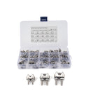 45 PCS M2 / M3 / M4 304 Stainless Steel Wire Rope Cable Clip Clamp