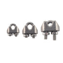 45 PCS M2 / M3 / M4 304 Stainless Steel Wire Rope Cable Clip Clamp