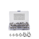 60 PCS M1.5-M6 304 Stainless Steel Cable Rope Thimble Triangle Ring