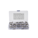 60 PCS M1.5-M6 304 Stainless Steel Cable Rope Thimble Triangle Ring