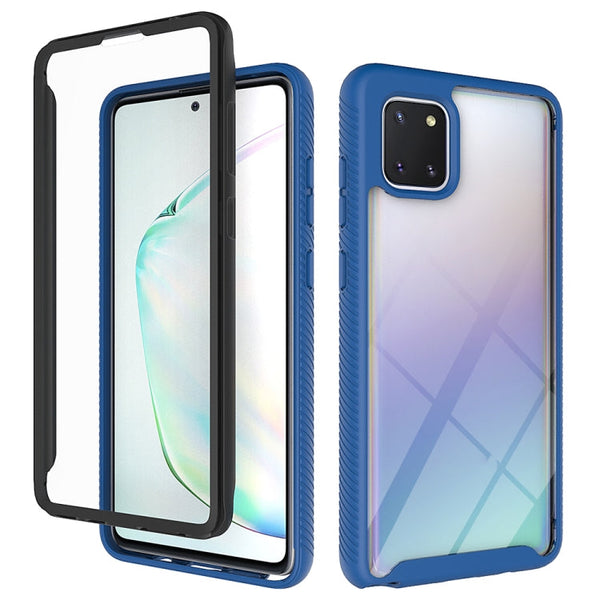 For Samsung Galaxy Note 10 Lite Starry Sky Solid Color Series Shockproof PC + TPU Protective Case(Royal Blue)