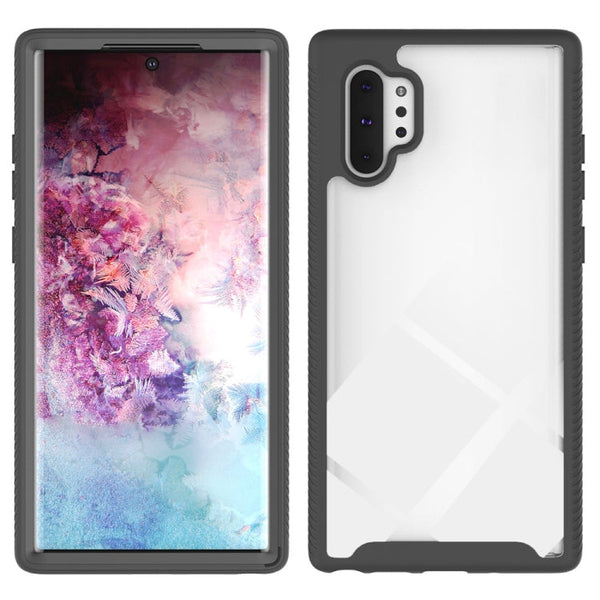 For Samsung Galaxy Note 10 Plus Starry Sky Solid Color Series Shockproof PC + TPU Protective Case(Black)