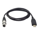 US18 USB to XLR Female Microphone Recording Cable, Cable Length:2m(Black)