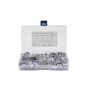 240 PCS M1.5 / M2 / M3 / M4 / M5 304 Stainless Steel Cable Rope Thimble Triangle Ring with 8-shaped Aluminum Cover