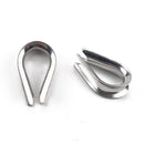 250 PCS M1.5 / M2 / M3 / M4 / M5 304 Stainless Steel Cable Rope Thimble Triangle Ring with 8-shaped Aluminum Cover