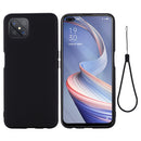 For OPPO A92s / Reno4 Z 5G Pure Color Liquid Silicone Shockproof Full Coverage Case(Black)