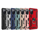 For Samsung Galaxy S20 FE 5G Shockproof TPU + PC Protective Case with 360 Degree Rotating Holder(Green)