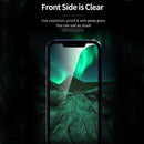 Double Sides Tempered Glass Magnetic Adsorption Metal Frame Anti-peep Screen Case For iPhone 12 / 12 Pro(Blue)