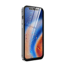 Double Sides Tempered Glass Magnetic Adsorption Metal Frame HD Screen Case For iPhone 12 Pro Max(Silver)