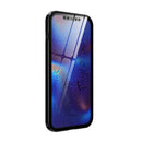 Double Sides Tempered Glass Magnetic Adsorption Metal Frame HD Screen Case For iPhone 12 mini(Black)