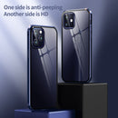 Double Sides Tempered Glass Magnetic Adsorption Metal Frame HD Screen Case For iPhone 12 mini(Red)