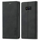 For Samsung Galaxy S8 LC.IMEEKE Strong Magnetism Ultra-thin Horizontal Flip Shockproof Matte TPU + PU Leather Case with Holder & Card Slots & Wallet(Black)
