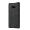 For Samsung Galaxy S8 LC.IMEEKE Strong Magnetism Ultra-thin Horizontal Flip Shockproof Matte TPU + PU Leather Case with Holder & Card Slots & Wallet(Black)
