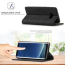 For Samsung Galaxy S8 LC.IMEEKE Strong Magnetism Ultra-thin Horizontal Flip Shockproof Matte TPU + PU Leather Case with Holder & Card Slots & Wallet(Black)