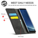 For Samsung Galaxy S8 LC.IMEEKE Strong Magnetism Ultra-thin Horizontal Flip Shockproof Matte TPU + PU Leather Case with Holder & Card Slots & Wallet(Black)