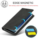 For Samsung Galaxy S8 LC.IMEEKE Strong Magnetism Ultra-thin Horizontal Flip Shockproof Matte TPU + PU Leather Case with Holder & Card Slots & Wallet(Black)