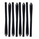 8 PCS ATV Hook Belt Motorcycle Tie Down Straps, Length:46cm(Black)