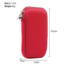 Universal Elasticity Zipper Protective Case Storage Bag with Lanyard For iPhone 12 / 12 Pro / 6.1 inch Smart Phones(Purplish Red)