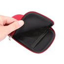 Universal Elasticity Zipper Protective Case Storage Bag with Lanyard For iPhone 12 / 12 Pro / 6.1 inch Smart Phones(Purplish Red)