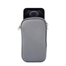 Universal Elasticity Zipper Protective Case Storage Bag with Lanyard For iPhone 12 / 12 Pro / 6.1 inch Smart Phones(Grey)