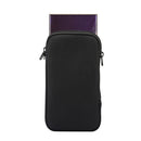 Universal Elasticity Zipper Protective Case Storage Bag with Lanyard For iPhone 12 Pro Max / 6.7-6.9 inch Smart Phones(Black)