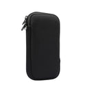 Universal Elasticity Zipper Protective Case Storage Bag with Lanyard For iPhone 12 Pro Max / 6.7-6.9 inch Smart Phones(Black)