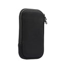 Universal Elasticity Zipper Protective Case Storage Bag with Lanyard For iPhone 12 Pro Max / 6.7-6.9 inch Smart Phones(Black)
