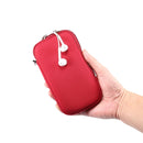 Universal Elasticity Zipper Protective Case Storage Bag with Lanyard For iPhone 12 Pro Max / 6.7-6.9 inch Smart Phones(Purplish Red)