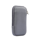 Universal Elasticity Zipper Protective Case Storage Bag with Lanyard For iPhone 12 Pro Max / 6.7-6.9 inch Smart Phones(Grey)