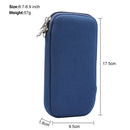 Universal Elasticity Zipper Protective Case Storage Bag with Lanyard For iPhone 12 Pro Max / 6.7-6.9 inch Smart Phones(Sapphire Blue)