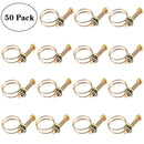 50 PCS M22 Adjustable Color Galvanized Iron Double Wire Hose Clamps