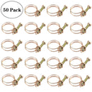 50 PCS M25 Adjustable Color Galvanized Iron Double Wire Hose Clamps