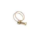 50 PCS M32 Adjustable Color Galvanized Iron Double Wire Hose Clamps