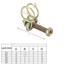 42 PCS Adjustable Color Galvanized Iron Double Wire Hose Clamps